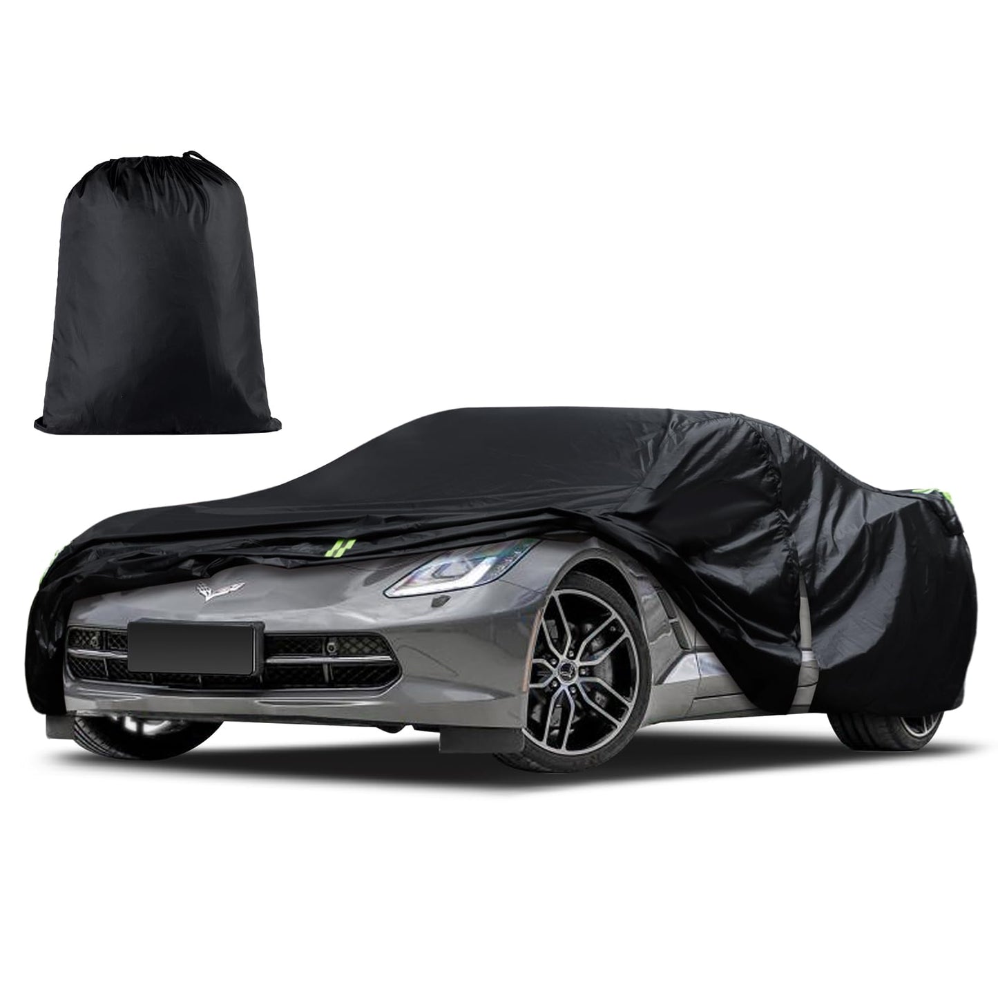 Waterproof Car Cover for Jeep Wrangler 4 Door 2006-2026 JK JL Outdoor Waterproof Sun Rain Snow Hail Protection with Driver Door Zipper