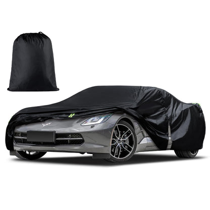 Waterproof Car Cover for Jeep Wrangler 4 Door 2006-2026 JK JL Outdoor Waterproof Sun Rain Snow Hail Protection with Driver Door Zipper