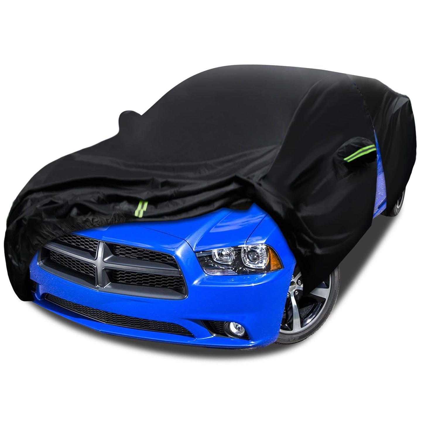 Waterproof Car Cover for Jeep Wrangler 4 Door 2006-2026 JK JL Outdoor Waterproof Sun Rain Snow Hail Protection with Driver Door Zipper