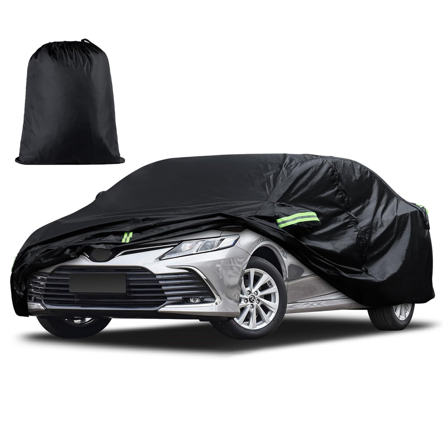 Waterproof Car Cover for Jeep Wrangler 4 Door 2006-2026 JK JL Outdoor Waterproof Sun Rain Snow Hail Protection with Driver Door Zipper