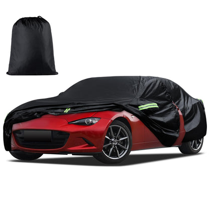 Waterproof Car Cover for Jeep Wrangler 4 Door 2006-2026 JK JL Outdoor Waterproof Sun Rain Snow Hail Protection with Driver Door Zipper