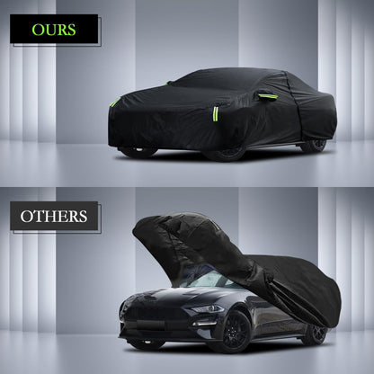 Waterproof Car Cover for Jeep Wrangler 4 Door 2006-2026 JK JL Outdoor Waterproof Sun Rain Snow Hail Protection with Driver Door Zipper