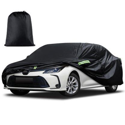 Waterproof Car Cover for Jeep Wrangler 4 Door 2006-2026 JK JL Outdoor Waterproof Sun Rain Snow Hail Protection with Driver Door Zipper
