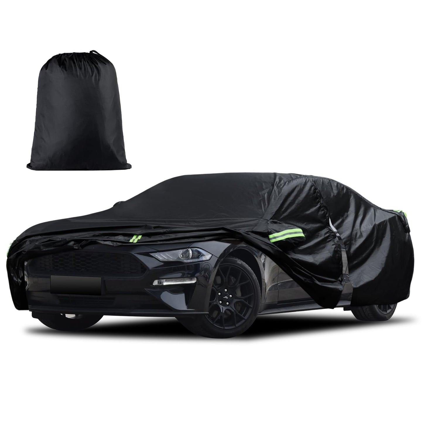 Waterproof Car Cover for Jeep Wrangler 4 Door 2006-2026 JK JL Outdoor Waterproof Sun Rain Snow Hail Protection with Driver Door Zipper