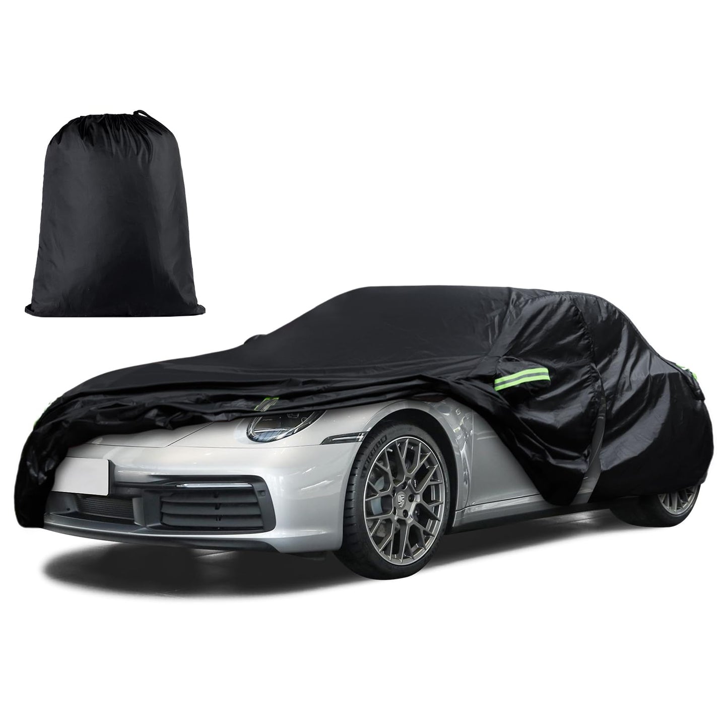 Waterproof Car Cover for Jeep Wrangler 4 Door 2006-2026 JK JL Outdoor Waterproof Sun Rain Snow Hail Protection with Driver Door Zipper