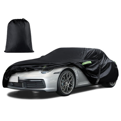 Waterproof Car Cover for Jeep Wrangler 4 Door 2006-2026 JK JL Outdoor Waterproof Sun Rain Snow Hail Protection with Driver Door Zipper