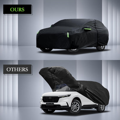 Waterproof Car Cover for Jeep Wrangler 4 Door 2006-2026 JK JL Outdoor Waterproof Sun Rain Snow Hail Protection with Driver Door Zipper