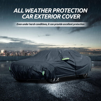 Waterproof Car Cover for Jeep Wrangler 4 Door 2006-2026 JK JL Outdoor Waterproof Sun Rain Snow Hail Protection with Driver Door Zipper