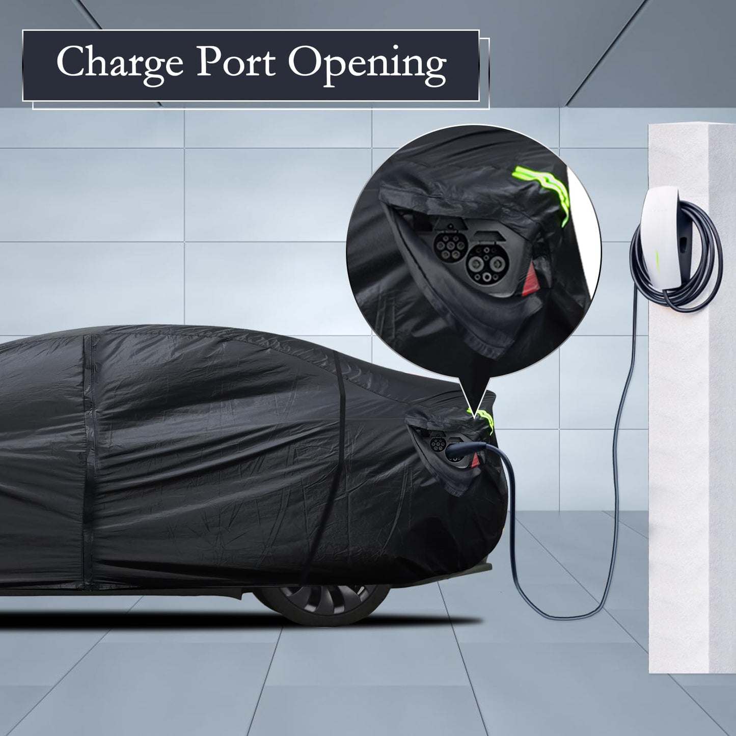 Waterproof Car Cover for Jeep Wrangler 4 Door 2006-2026 JK JL Outdoor Waterproof Sun Rain Snow Hail Protection with Driver Door Zipper