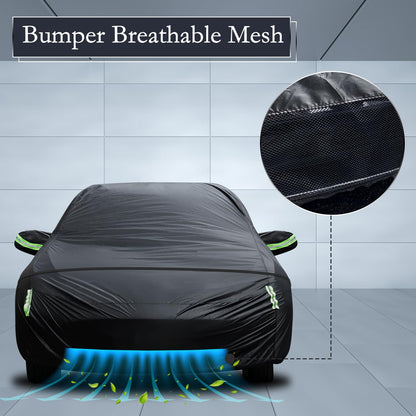 Waterproof Car Cover for Jeep Wrangler 4 Door 2006-2026 JK JL Outdoor Waterproof Sun Rain Snow Hail Protection with Driver Door Zipper