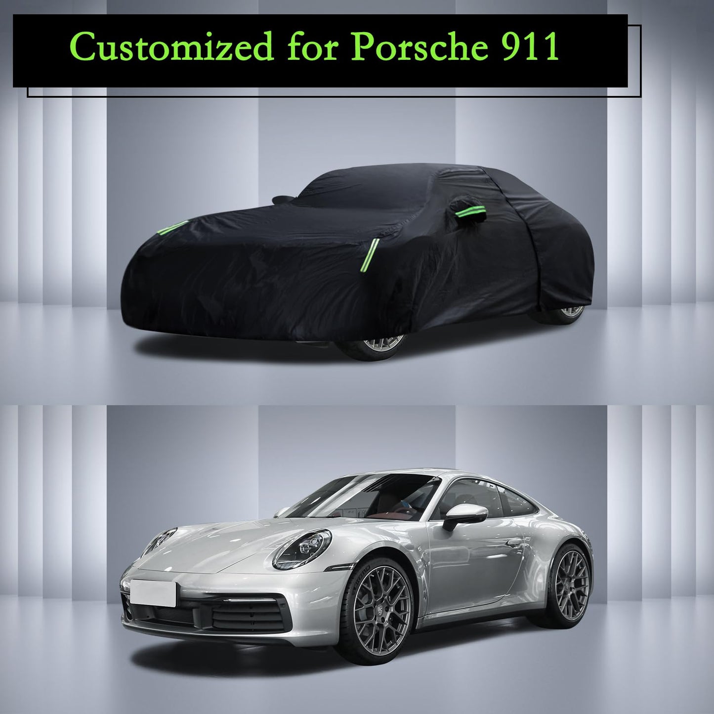 Waterproof Car Cover for Jeep Wrangler 4 Door 2006-2026 JK JL Outdoor Waterproof Sun Rain Snow Hail Protection with Driver Door Zipper