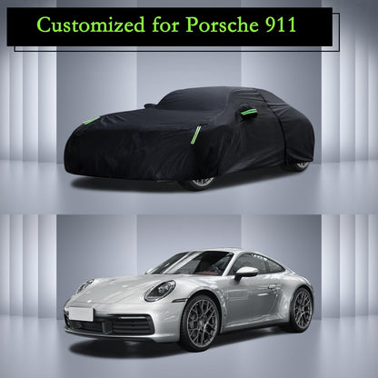 Waterproof Car Cover for Jeep Wrangler 4 Door 2006-2026 JK JL Outdoor Waterproof Sun Rain Snow Hail Protection with Driver Door Zipper