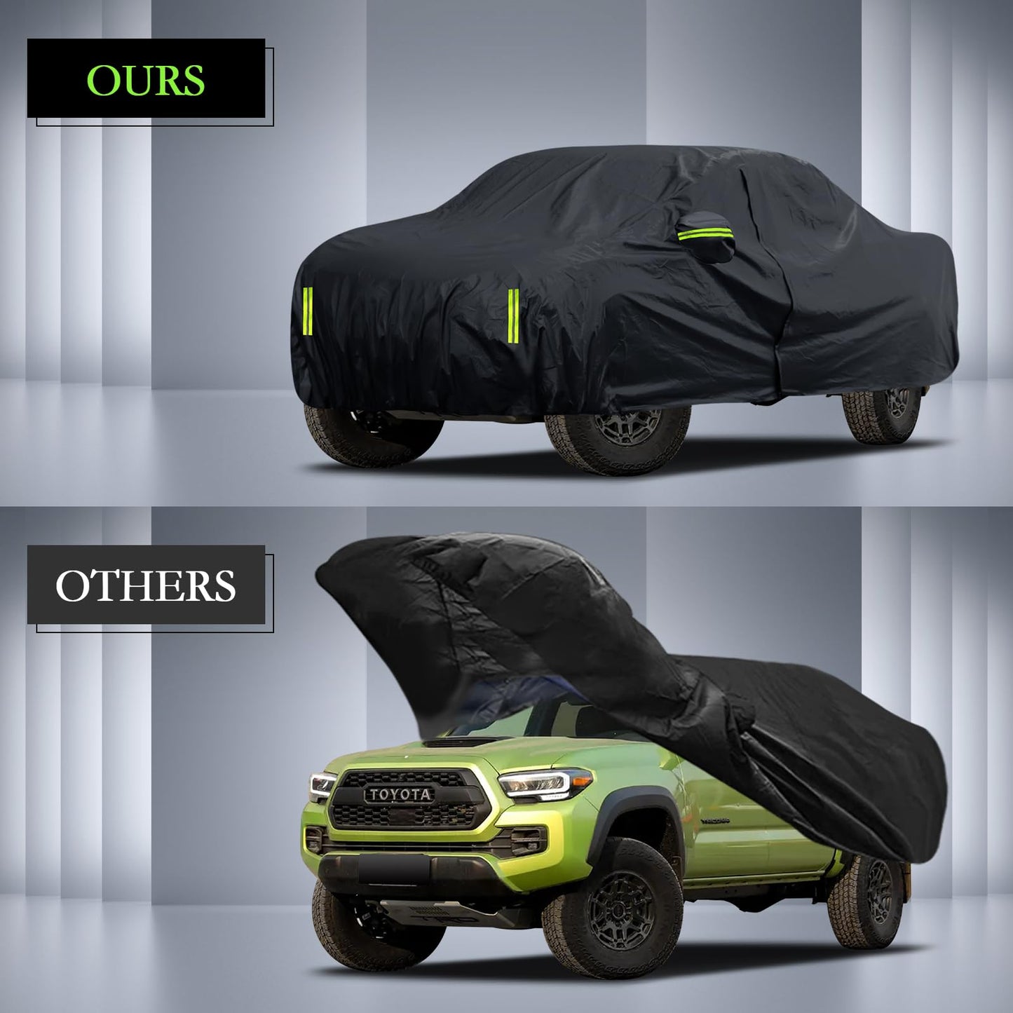 Waterproof Car Cover for Jeep Wrangler 4 Door 2006-2026 JK JL Outdoor Waterproof Sun Rain Snow Hail Protection with Driver Door Zipper