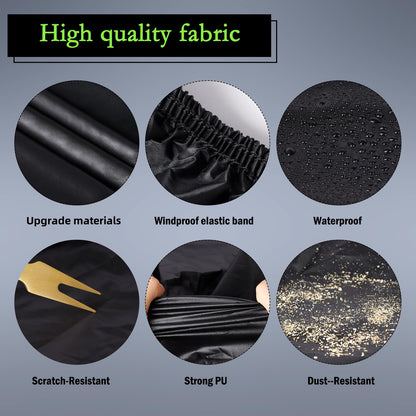 Waterproof Car Cover for Jeep Wrangler 4 Door 2006-2026 JK JL Outdoor Waterproof Sun Rain Snow Hail Protection with Driver Door Zipper