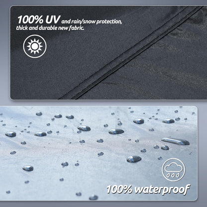 Waterproof Car Cover for Jeep Wrangler 4 Door 2006-2026 JK JL Outdoor Waterproof Sun Rain Snow Hail Protection with Driver Door Zipper