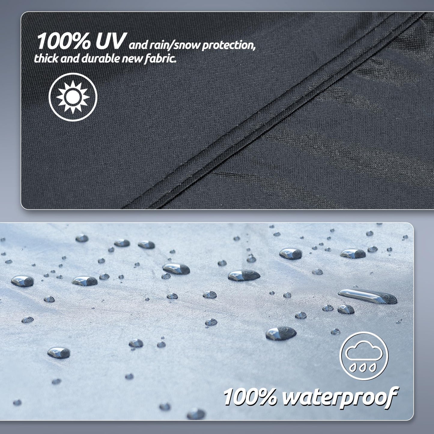 Waterproof Car Cover for Jeep Wrangler 4 Door 2006-2026 JK JL Outdoor Waterproof Sun Rain Snow Hail Protection with Driver Door Zipper